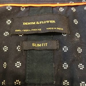 Denim and Flower Dress shirt